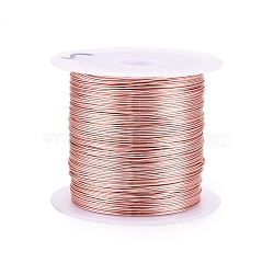 Copper Craft Wire Copper Beading Wire, Long-Lasting Plated, Rose Gold, 28 Gauge, 0.3mm, about 236.22 Feet(72m)/roll(CWIR-F001-MG-0.3mm)