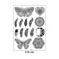 Mandala Pattern Vintage Removable Temporary Water Proof Tattoos Paper Stickers, Mixed Patterns, 21x15cm(MAND-PW0001-15F)