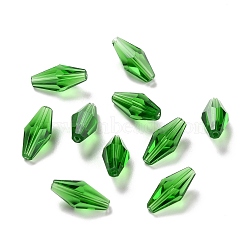 Transparent K9 Glass Beads, Faceted, Bicone, Sea Green, 8x4mm, Hole: 1mm(GLAA-G078-A-19)