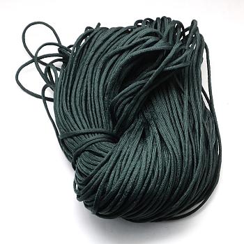 7 Inner Cores Polyester & Spandex Cord Ropes, Solid Color, for Rope Bracelets Making, Dark Slate Gray, 4~5mm, about 109.36 yards(100m)/bundle, 420~500g/bundle