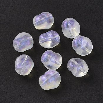 Transparent Acrylic Beads, Glitter Powder, Oval, Clear, 16x13.5x11mm, Hole: 1.8mm, about 318pcs/500g