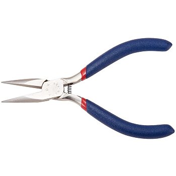 Jewelry Pliers, Stainless Steel Short Chain Nose Pliers, Midnight Blue, 130x53mm