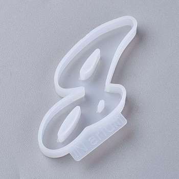 Letter DIY Silicone Molds, For UV Resin, Epoxy Resin Jewelry Making, Letter.J, 72x39x8mm, Inner Diameter: 69x21mm