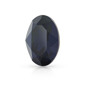 Preciosa&reg MAXIMA Crystal Fancy Stones, Czech Crystal, 435 12 601 Oval, Dura Foiling, 30280 Dark Indigo, 14x10mm