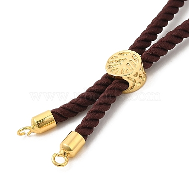 bracelets en argent avec cordon de nylon torsadé(DIY-B066-03G-02)-2