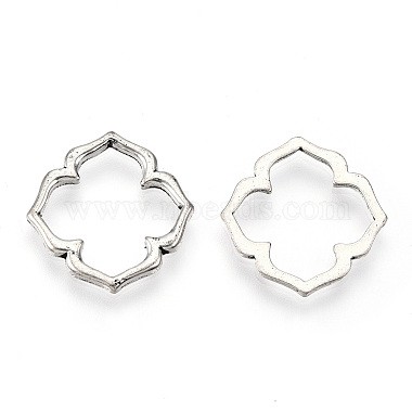 Antique Silver Flower Alloy Linking Rings