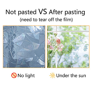 16 feuilles 4 styles autocollants statiques de film de vitrail teinté au laser de couleur pvc imperméable(DIY-WH0314-093)-8