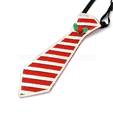 Chistmas Theme Non-woven Fabrics Necktie(AJEW-L092-A05)-3