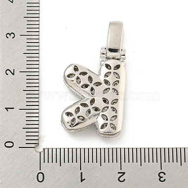 Brass Micro Pave Clear Cubic Zirconia Pendants(KK-B099-01P-K)-3