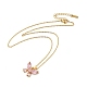 Pink Cubic Zirconia Pendant Necklace(NJEW-H161-01H)-1