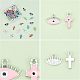 SUPERFINDINGS 64Pcs 16 Style CCB Plastic Enamel Pendants(CCB-FH0001-08)-2