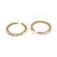 Glass Faceted Round Beads Hoop Earrings(EJEW-JE04599)-2