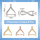 8Pcs 4 Colors Rack Plating Brass Micro Pave Cubic Zirconia Ice Pick Pinch Bails(KK-FH0006-29)-2