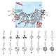 16Pcs 8 Style Chinese Knot Alloy Pendant Stitch Markers(HJEW-NB00044)-1