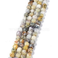 Natural White African Opal Beads Strands, Nuggets Tumbled Stone, 6.5~15x7~14x7~14mm, Hole: 1~1.4mm, about 32~33pcs/strand, 15.16~ 15.75 inch(38.5~40cm)(G-C038-02S)
