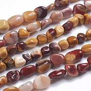 Natural Mookaite Beads Strands, Tumbled Stone, Nuggets, 9~11x8~9x5~10mm, Hole: 0.8mm, about 45pcs/strand, 15.75 inch(40cm)(G-G841-A10)