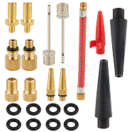 SUPERFINDINGS 2 Sets Bicycle Brass & Stainless Steel Accessories, for Standard Pump or Air Compressor, Stainless Steel Color, 38x8mm(FIND-FH0001-98)