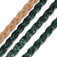 Braided PU Leather Cords, for Bracelet Necklace Jewelry Making, Dark Slate Gray, 5x2mm, about 54.68 yards(50m)/bundle(LC-S018-10E)
