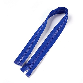 Garment Accessories, Nylon and Resin Zipper, with Alloy Zipper Puller, Zip-fastener Components, Dark Blue, 57.5x3.3cm