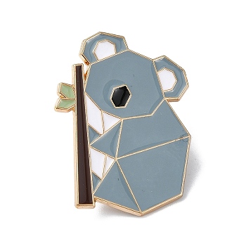 Animal Enamel Pins, Black Alloy Brooches for Backpack Clothes, Cadmium Free & Lead Free, Koala, 32.5x23.5x1.5mm