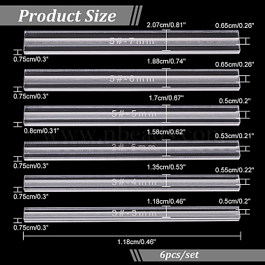 6Pcs 6 Styles Acrylic Zipper Guide Anti-overflow Tool(TOOL-NB0002-08)-2