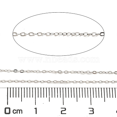 цепи из плоского троса из серебра 925 пробы с родиевым покрытием 925(STER-F052-04P-02)-2