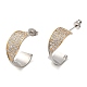 Brass Micro Pave Cubic Zirconia Stud Earrings(EJEW-H103-03GP)-1