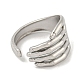 304 Stainless Steel Open Cuff Ring(RJEW-C067-17P)-2