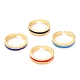 Adjustable Real 18K Gold Plated Brass Enamel Finger Rings(RJEW-L071-23G)-1