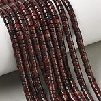 Natural Brecciated Jasper Beads Strands, Disc, Heishi Beads, 4x2.3~2.4mm, Hole: 0.9mm, about 258pcs/strand, 14.76''(37.5cm)(G-H230-92)