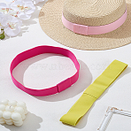 3Pcs 3 Colors Rubber String Hat Band, Overlay Hat Band for Hat Accessories, Mixed Color, 40mm, Inner Diameter: 180mm, 1pc/color(FIND-LP0007-31B)