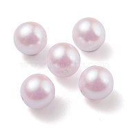 POM Plastic Beads, Imitation Pearl, Center Drilled, Round, Lavender, 5.5~6mm, Hole: 1mm(KY-C012-01A-04)