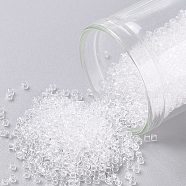 TOHO Round Seed Beads, Japanese Seed Beads, (1) Crystal Clear, 15/0, 1.5mm, Hole: 0.7mm, about 3000pcs/10g(X-SEED-TR15-0001)