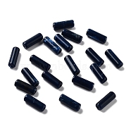 Opaque Acrylic Beads, Two Tone, Column, Black, 13.5x4.7mm, Hole: 1.4mm(OACR-Q196-03C)