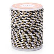4-Ply Polycotton Cord, Handmade Macrame Cotton Rope, for String Wall Hangings Plant Hanger, DIY Craft String Knitting, Gray, 1.5mm, about 4.3 yards(4m)/roll(X1-OCOR-Z003-D38)