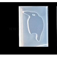 Food Grade DIY Silicone Molds, Fondant Molds, Baking Molds, Chocolate, Candy, Biscuits, UV Resin & Epoxy Resin Jewelry Making, Crow, White, 30x45x5mm(DIY-WH0167-18)