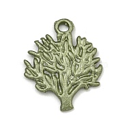 Alloy Pendants, Spray Painted, Christmas Scheme Charms, Leaf, 20x16.5x1.5mm, Hole: 1.8mm(FIND-M037-01K)