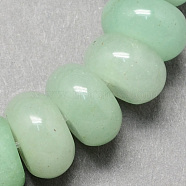Natural Green Aventurine Beads Strands, Rondelle, Aquamarine, 6x4mm, Hole: 1mm, about 99pcs/strand, 15.7 inch(G-S105-6mm-08)