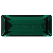 Preciosa&reg MAXIMA Crystal Fancy Stones, Czech Crystal, 435 26 212 Baguette, Dura Foiling, 50730 Emerald, 7x3mm(Y-PRC-FB7-50730)