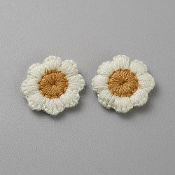 Polyester Ornament Accessories, Sewing Craft Decoration, Flower, WhiteSmoke, 20x19x2mm(DIY-WH0622-016E)