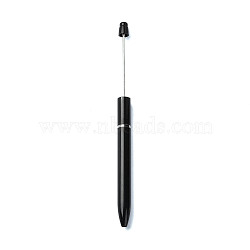 Plastic Beadable Pens, Ball-Point Pen, for DIY Personalized Pen, Black, 161x10mm(DIY-Q036-01G)