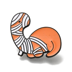 Dinosaur Enamel Pins, Alloy Brooches for Backpack Clothes, Coral, 27.5x27mm(JEWB-Q009-03B)