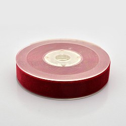 Polyester Velvet Ribbon for Gift Packing and Festival Decoration, Dark Red, 3/4 inch(19mm), about 25yards/roll(22.86m/roll)(SRIB-M001-19mm-260)