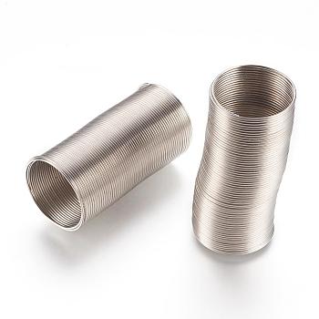 Carbon Steel Memory Wire, for Bracelet Making, Nickel Free, Platinum, 22 Gauge, 0.6mm