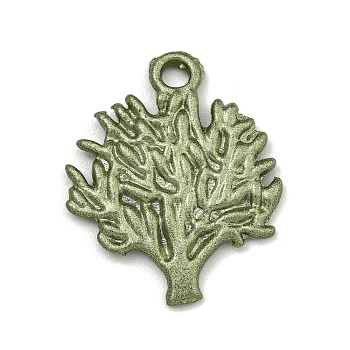 Alloy Pendants, Spray Painted, Christmas Scheme Charms, Leaf, 20x16.5x1.5mm, Hole: 1.8mm