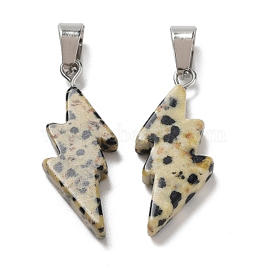 Natural Dalmatian Jasper Pendants(G-C057-01P-05)-2