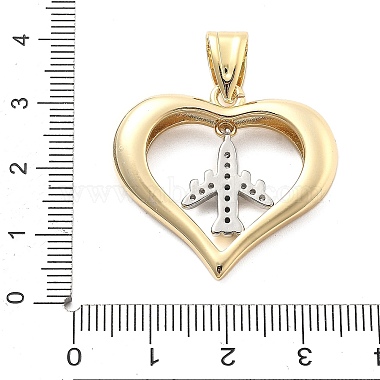 Rack Plating Brass with Cubic Zirconia Pendants(KK-Q017-10B-G)-3