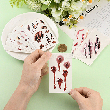 27Pcs Removable Scar Temporary Tattoos(DIY-SP0005-66B)-4