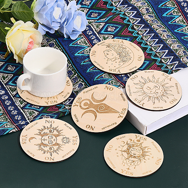 6Pcs 6 Style Wooden Carved Cup Mats(AJEW-FG0002-68)-4