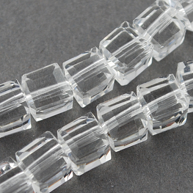 Clear Cube Glass Beads